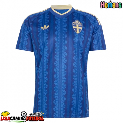 Camisa de Futebol Suécia Equipamento Secundário Mundo 2026 Manga Curta